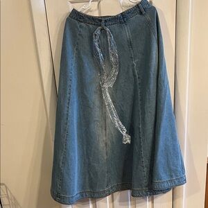 Denim A-Line Skirt